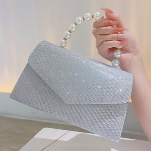 Bolsos de Mujer Plateados al por Mayor, Bolsos de Hombro de Lujo Ligero para Mujer, Bolsos para Guardar Cosméticos, Bolsos para Vestidos de Noche y de Boda - Product Image 3