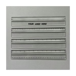 Regla con Lupa de 12 Pulgadas, Material ABS, Regla con Escala Impresa Personalizada y Lupa, para Regalos Promocionales y Obsequios - Product Image 1
