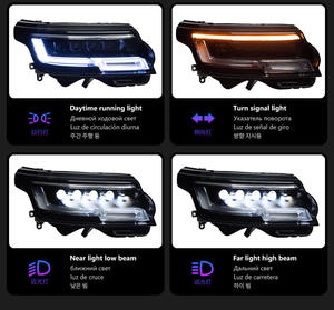 ไฟหน้า AURON 12V 36W 6000LM 6000K ใหม่ สำหรับรถยนต์แลนด์โรเวอร์ เรนจ์โรเวอร์ รุ่นปี 2013-2023 ชุดติดตั้งเพิ่มเติม/อัพเกรด ไฟใหม่ - Product Image 2