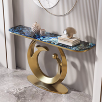 Table console convertible moderne, simple et luxueuse en marbre pour entrée/couloir