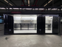 Grand magasin préfabriqué en conteneur, maison temporaire personnalisable, conteneur d'expédition préfabriqué de 3m/5,8m, conteneur portable personnalisé de 3m