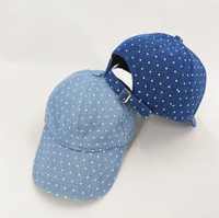 Gorra de Béisbol Casual Unisex Ajustable de 6 Paneles, Estilo Retro, Lavado Denim, para Parejas, Cuatro Estaciones, Disponible al por Mayor