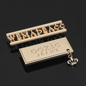 ملصقات معدنية مخصصة للملابس والحقائب والأحذية والأوشحة، علامات تجارية مخصصة منقوشة، شعار معدني، ملصق معدني محفور - Product Image 2