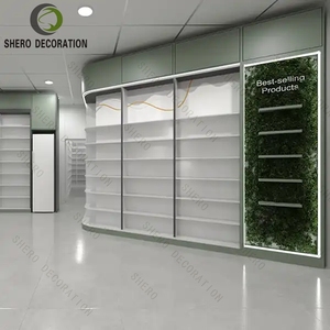 Custom Pharmacy Display Shelves LED <b>Light</b> Medical Store Cabinet for Drugstore Retail Shop <b>Fitting</b> - Product Image 3