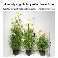 Tanaman Pot Bunga Dandelion Buatan Qishuo Cross-Border Berbagai Ukuran Bahan PET untuk Penggunaan Luar Ruangan, Pernikahan & Fotografi