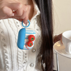 Estuche Protector para AirPods Pro 3 con Diseño de Mini Tomate Azul, Compatible con Apple de 2.ª, 3.ª y 4.ª Generación, Funda Suave para Auriculares - Product Image 1