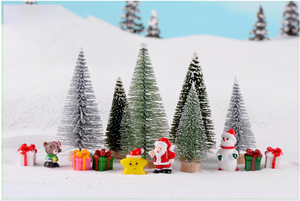 Mini Árbol de Navidad para Escritorio, Adorno de Agujas de Pino Cubierto de Nieve Blanca, Pequeño Árbol de Navidad, Decoración Navideña - Product Image 3