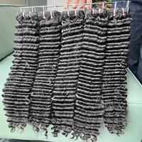 Extensions de Cheveux Naturels Non Transformés du Cambodge en Gros, Cheveux Vierges Bruts Doublement Étirés, Ondulés Bouclés, Tissage de Cheveux 100g, Toutes Couleurs