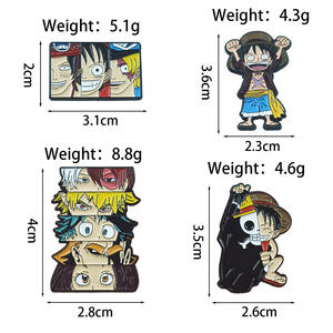 Broche <span class=keywords><strong>de</strong></span> Personaje <span class=keywords><strong>de</strong></span> Anime Japonés One Piece, Insignia Creativa <span class=keywords><strong>de</strong></span> Banda Pirata, Accesorio Versátil para Ropa - Product Image 4