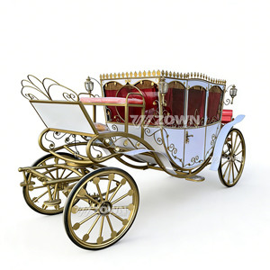 Calèche électrique royale de luxe, style rétro européen, chariot à 4 roues pour la photographie de mariage, les centres de villégiature, les loisirs et le tourisme - Product Image 1