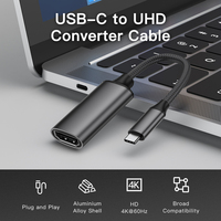 UNIEAN grosir HD 2M 0.2M Usb 3.2 c untuk UHD 60Hz kabel Port tampilan adaptor Tipe C ke 8K 4K kabel UHD untuk Macbook TV