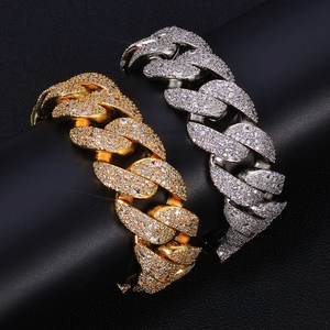 Pulsera de Hombre con Cadena Cubana de Burbujas de 22mm, Estilo Hip Hop, con Zirconia, Accesorios Tanjing - Product Image 2