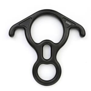 Descender en forme de huit Xinda 50KN noir, équipement d'alpinisme et d'escalade - Product Image 1