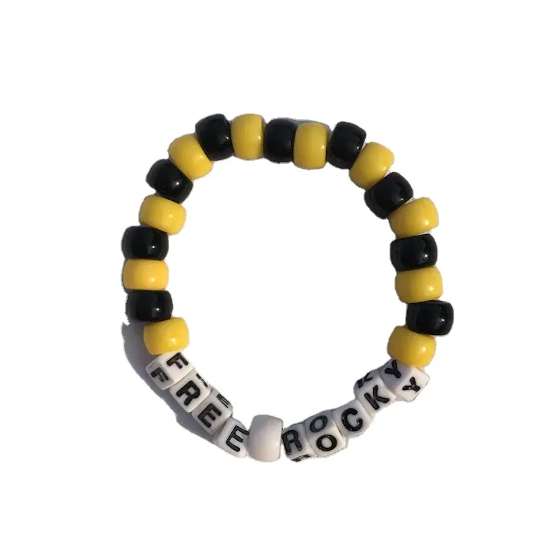 2023 Y2K Tendência Quente Asap Mesmo Estilo Rocky Dainty Carta Dados E Crânio Smiley Frisado Hip Hop Pulseira Personalizada