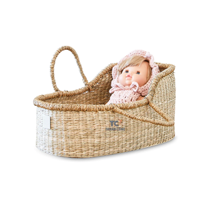 Handcrafted African Woven Heritage Doll Moses Natural Seagrass <b>Baby</b> <b>Baskets</b> Kids Play for Wholesales Price - Product Image 6