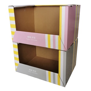 Kích thước tùy chỉnh tái chế <span class=keywords><strong>PDQ</strong></span> đôi tường các tông sóng <span class=keywords><strong>Dump</strong></span> <span class=keywords><strong>bin</strong></span> hiển thị đứng Stackable lưu trữ bao bì cho siêu thị - Product Image 2