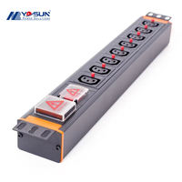 PDU Multi-Switch Profesional Dengan Kontrol Stopkontak Individual Unit Distribusi Daya Terhubung Sakelar untuk Kabinet Rak Server