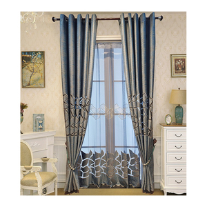 Tende in <span class=keywords><strong>Velluto</strong></span> Solido Stile Europeo di Lusso Oscuranti <span class=keywords><strong>Blu</strong></span> Grigio per Finestre alla Francese per Casa Vendita all'Ingrosso - Product Image 3