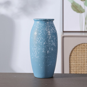 Chinese Vintage Rustic Kiln Changed Reactive Glaze <b>Ceramic</b> <b>Vase</b> With Hydroponic Function for Dried Flower Display - Product Image 2