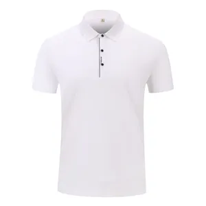 Promoção de vendas Camiseta de algodão para homens, camiseta polo de algodão lavada com logotipo personalizado, cor sólida, lisa, em branco, bordado, piquê, poliéster