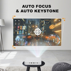 Aome Factory S500 <span class=keywords><strong>OS</strong></span> <span class=keywords><strong>Android</strong></span> 13.0 Smart 4K, proyektor lempar pendek 3D Home Theater <span class=keywords><strong>Mini</strong></span> portabel DLP dengan baterai besar colokan AS - Product Image 2