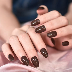 Faux ongles à presser avec paillettes blanches, forme cercueil, longueur moyenne, style luxueux, en acrylique, <span class=keywords><strong>pour</strong></span> <span class=keywords><strong>manucure</strong></span> DIY, salon, <span class=keywords><strong>mariage</strong></span>, rendez-vous galant - Product Image 4