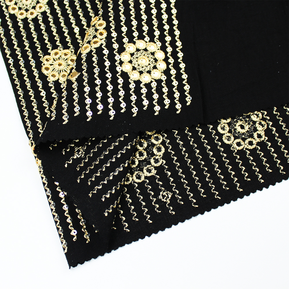 2024 Grand Nylon Rayon Sequin Embroidery Fabric for Ethnic Garments Lehenga