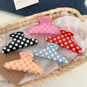 CHUJIAN Pinzas de Pelo Coreanas Elegantes y Ecológicas con Diseño de Puntos Grandes, Pinzas de Acetato para Uso Diario, Tamaño Mediano - Product Image 2