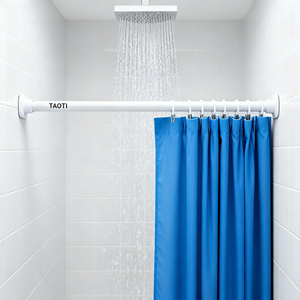 <span class=keywords><strong>Tringle</strong></span> à rideau télescopique moderne PC robuste <span class=keywords><strong>sans</strong></span> outils Perceuse nécessaire Meilleur prix pour salle de bain douche <span class=keywords><strong>baie</strong></span> vitrée Meilleur roulement de charge - Product Image 1