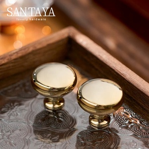 Santaya PVD Gold Brass Handles Kitchen Cabinet Pulls <strong>Bedroom</strong> Wardrobe Drawer <strong>Knobs</strong> Furniture Bronze Handle - Product Image 6