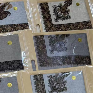 Châle <span class=keywords><strong>arabe</strong></span> yéménite broderie Shemagh <span class=keywords><strong>foulard</strong></span> doux coton cachemire islamique hommes Turban écharpe avec impression numérique Logo couvrant - Product Image 2