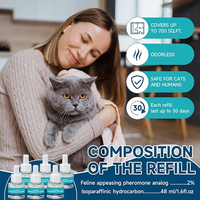 6 pièces vente chaude chat et chien phéromone calmant diffuseur recharge pour soulager l'anxiété des animaux de compagnie