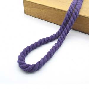 Thick Cotton Draw Cord Rope String Custom Macrame Decorative Double <b>Braided</b> Woven Twisted 8mm High Tenacity Bags Shoes - Product Image 3