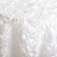 Nappe de mariage en satin rectangulaire avec motif floral pour la décoration de table