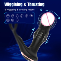 Masseur de prostate vibrant 9 modes avec anneau pénien, télécommande, plug anal, perles anales, masseur de point P, jouets sexuels pour hommes et femmes