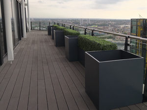 Maceta Rectangular de Metal Caja Macetas Altas para Plantas de Exterior Moderna - Product Image 6