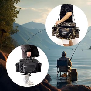 Sac à dos de pêche avec porte-cannes, échantillon gratuit, sac à dos de pêche imperméable avec bretelles cachées - Product Image 5