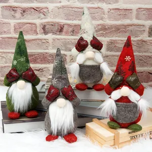 New Creative Cheap Christmas Decoration Knitted Plush Cover Your Eyes Elf Doll Christmas