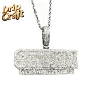 Pendentif Hip-hop STTAM, pendentif lettre pour hommes et femmes, cuivre incrusté de zircon, bijoux tendance Hip-hop, pendentif boutique - Product Image 4