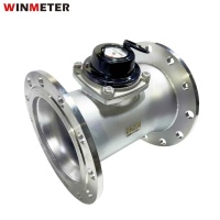 Compteur d'eau Woltman sans contamination DN50-DN300 en acier inoxydable 304 IP68 à bride OEM pour système d'eau purifiée