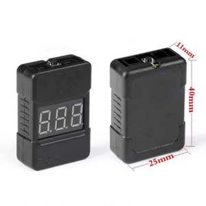 BX100 1-8S Alarma de zumbador de bajo voltaje/Comprobador de voltaje de batería/Probador de voltaje de batería Lipo - Product Image 2