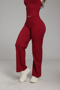 Pantalon de <span class=keywords><strong>yoga</strong></span> et de fitness respirant pour femme, coupe large, taille haute et effet push-up. - Product Image 5
