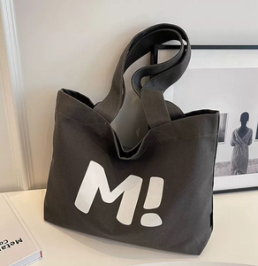 Women's Fashion Multi functional Portable Customizable <b>Large</b> Capacity Cotton <b>Canvas</b> Handbag Customized Logo Zipper Shopping <b>Bag</b> - Product Image 1