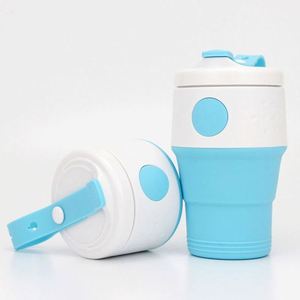Gobelets pliables en silicone pour le sport et les voyages, sans BPA, avec logo personnalisé, vente chaude 2024 - Product Image 1
