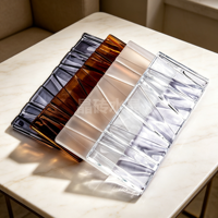 Panneau de séparation décoratif en verre cristal gaufré géométrique de qualité supérieure pour chambre d'hôtel