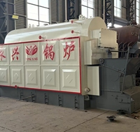 Chaudière à vapeur à grille à chaînes à haute efficacité de la série DZL, alimentée au combustible solide, pour la production textile