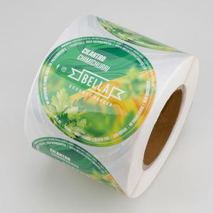 Étiquettes autocollantes rondes Bella Cilantro Chimichurri en papier, emballage alimentaire écologique - Product Image 5