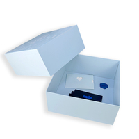 Caja de Regalo para Velas de Dos Piezas con Tapa y Base, Diseño Moderno y de Lujo, Logotipo Personalizado del Fabricante, Grabado en Relieve, Laminación Mate, Cartón Reciclado