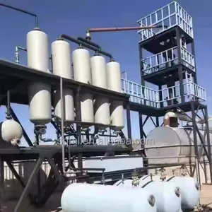 Crude waste oil distillation plant to diesel refinery machine