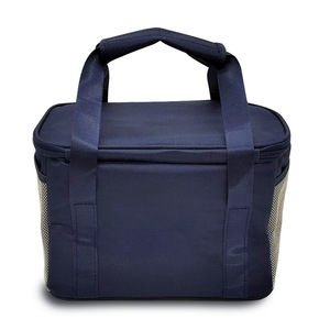 Insulated Lunch Bag 2000ml Dark Blue Portable Cooler With Mesh Pocket For Picnic And Daily Use - Product Image 3